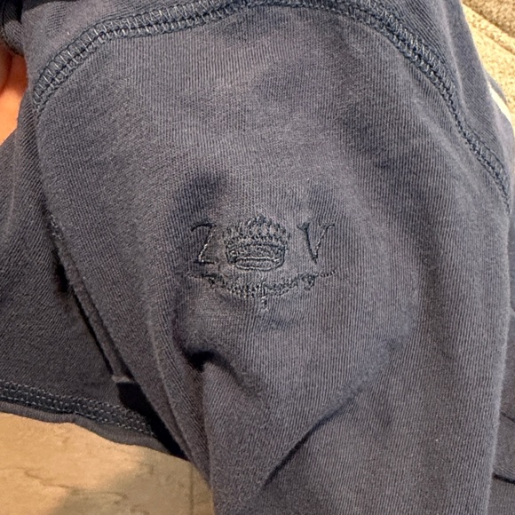 Zadig & Voltaire Girls Size 8 “I want more Rock & Roll” long sleeve blue shirt - Picture 6 of 10